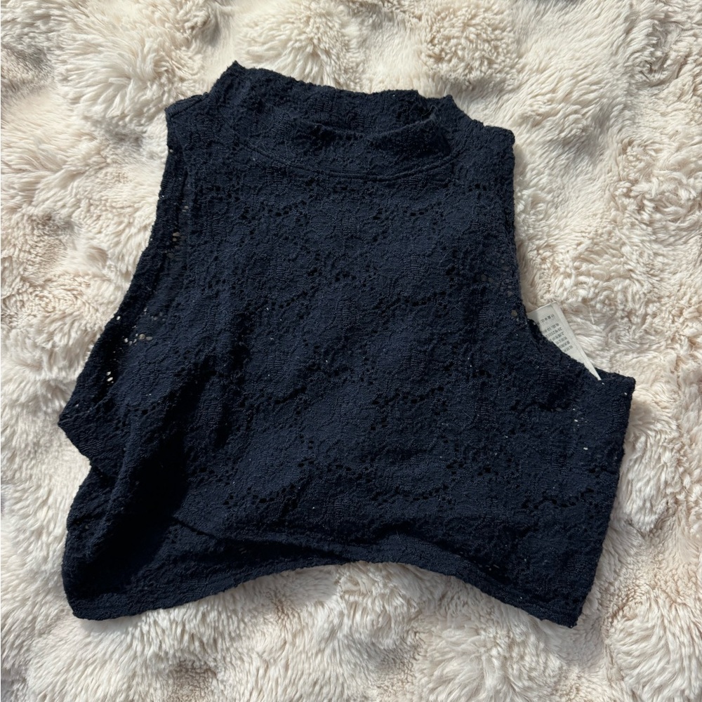 Blue Crop Top